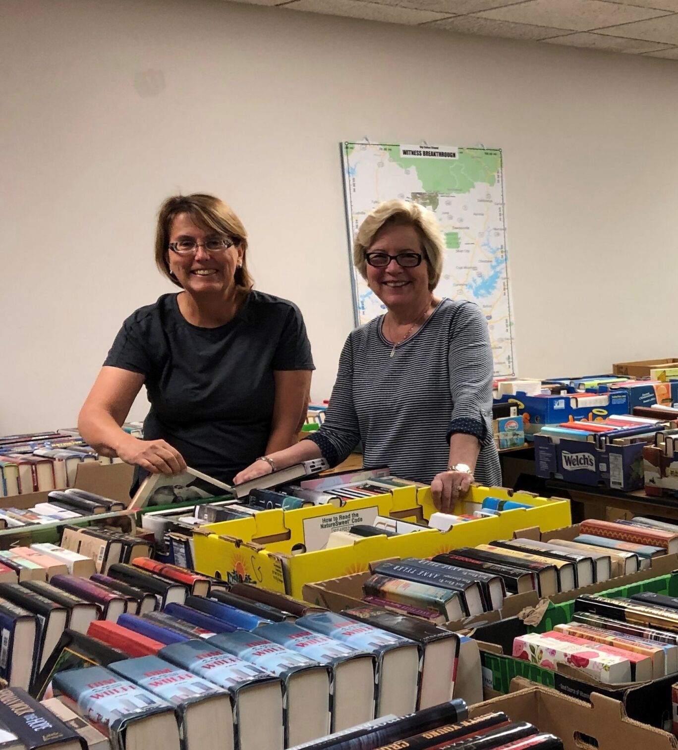 Pat Papke, left, and Judy Schoeler are the Books and More co-chairs.